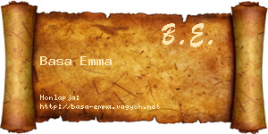Basa Emma névjegykártya